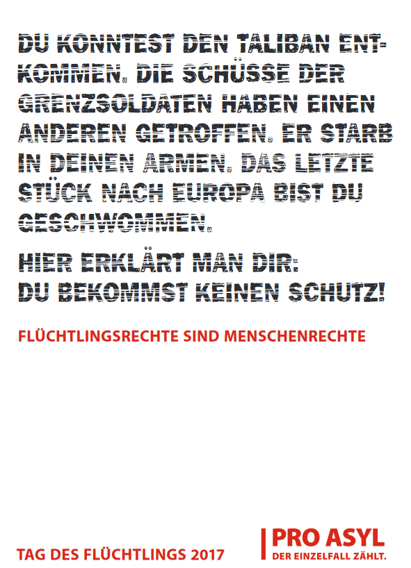 proasyl tag des Flüchtlings 2017