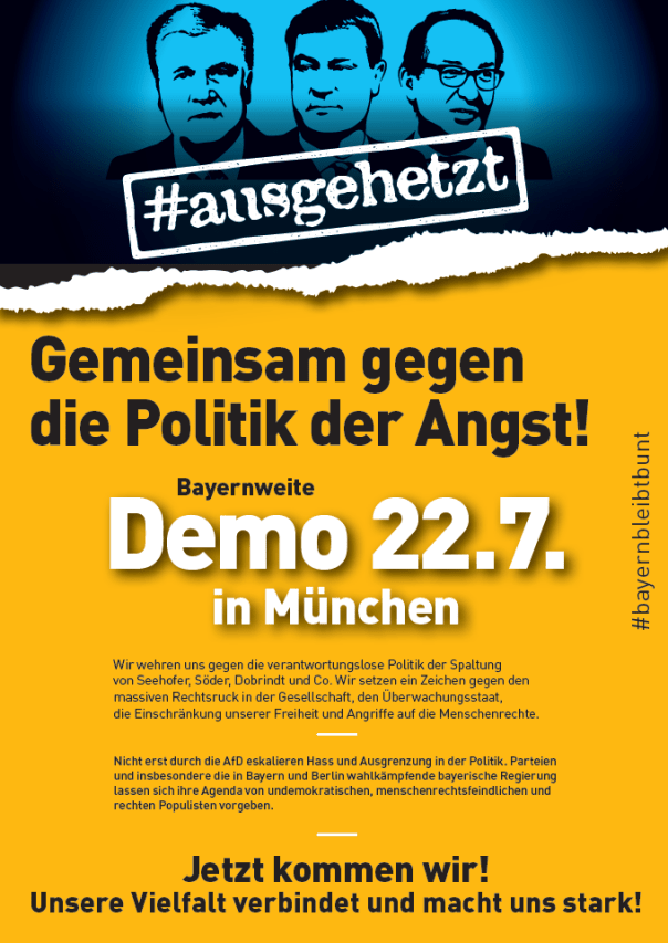 Demo ausgehetzt Plakat